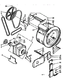 Cylinder And Motor parts for Kenmore Washer Dryer Combo 110.7109710 (1107109710, 110 7109710) from AppliancePartsPros.com