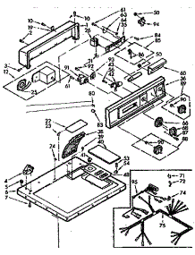 Top And Console parts for Kenmore Washer Dryer Combo 110.7109710 (1107109710, 110 7109710) from AppliancePartsPros.com