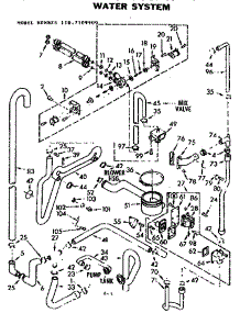 Water System parts for Kenmore Washer Dryer Combo 110.7109900 (1107109900, 110 7109900) from AppliancePartsPros.com