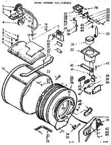Tank parts for Kenmore Washer Dryer Combo 110.7109901 (1107109901, 110 7109901) from AppliancePartsPros.com