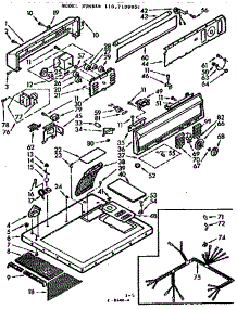 Top And Console parts for Kenmore Washer Dryer Combo 110.7109901 (1107109901, 110 7109901) from AppliancePartsPros.com