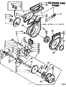 Blower And Pump parts for Kenmore Washer Dryer Combo 110.7109901 (1107109901, 110 7109901) from AppliancePartsPros.com