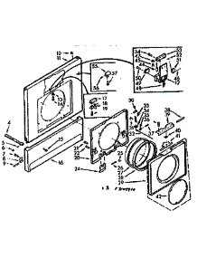 Front parts for Kenmore Washer Dryer Combo 110.7109910 (1107109910, 110 7109910) from AppliancePartsPros.com
