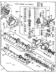 Transmission Assembly parts for Kenmore Washer Dryer Combo 110.7109910 (1107109910, 110 7109910) from AppliancePartsPros.com