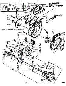 Blower And Pump parts for Kenmore Washer Dryer Combo 110.7109910 (1107109910, 110 7109910) from AppliancePartsPros.com