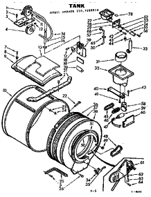 Tank parts for Kenmore Washer Dryer Combo 110.7109910 (1107109910, 110 7109910) from AppliancePartsPros.com