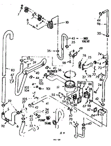 Water System parts for Kenmore Washer Dryer Combo 110.7109910 (1107109910, 110 7109910) from AppliancePartsPros.com