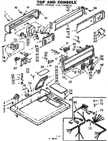 Top And Console parts for Kenmore Washer Dryer Combo 110.7109910 (1107109910, 110 7109910) from AppliancePartsPros.com