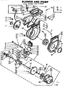 Blower And Pump parts for Kenmore Washer Dryer Combo 110.7110500 (1107110500, 110 7110500) from AppliancePartsPros.com