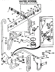 Water System parts for Kenmore Washer Dryer Combo 110.7110500 (1107110500, 110 7110500) from AppliancePartsPros.com
