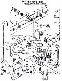 Water System parts for Kenmore Washer Dryer Combo 110.7110700 (1107110700, 110 7110700) from AppliancePartsPros.com