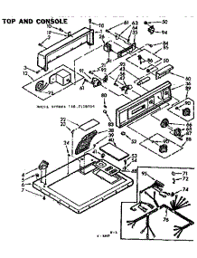Top And Console parts for Kenmore Washer Dryer Combo 110.7110710 (1107110710, 110 7110710) from AppliancePartsPros.com