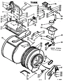 Tank parts for Kenmore Washer Dryer Combo 110.7110710 (1107110710, 110 7110710) from AppliancePartsPros.com