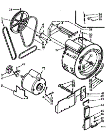 Cylinder And Motor parts for Kenmore Washer Dryer Combo 110.7110900 (1107110900, 110 7110900) from AppliancePartsPros.com