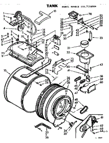 Tank parts for Kenmore Washer Dryer Combo 110.7110900 (1107110900, 110 7110900) from AppliancePartsPros.com