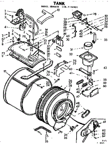 Tank parts for Kenmore Washer Dryer Combo 110.7110901 (1107110901, 110 7110901) from AppliancePartsPros.com