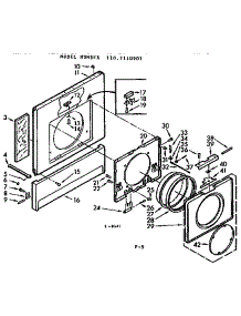 Front parts for Kenmore Washer Dryer Combo 110.7110901 (1107110901, 110 7110901) from AppliancePartsPros.com