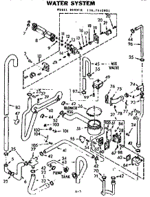 Water System parts for Kenmore Washer Dryer Combo 110.7110901 (1107110901, 110 7110901) from AppliancePartsPros.com