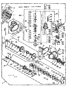 Transmission Assembly parts for Kenmore Washer Dryer Combo 110.7110910 (1107110910, 110 7110910) from AppliancePartsPros.com