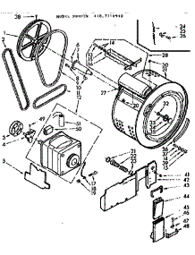 Cylinder And Motor parts for Kenmore Washer Dryer Combo 110.7110910 (1107110910, 110 7110910) from AppliancePartsPros.com