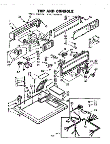 Top And Console parts for Kenmore Washer Dryer Combo 110.7110910 (1107110910, 110 7110910) from AppliancePartsPros.com