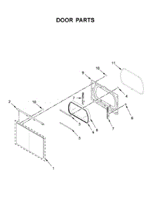 Door Parts parts for Kenmore Dryer 110.71112020 (11071112020, 110 71112020) from AppliancePartsPros.com