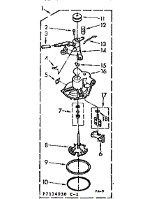 Pump Assembly parts for Kenmore Washer 110.7114030 (1107114030, 110 7114030) from AppliancePartsPros.com