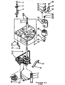 Drive System parts for Kenmore Washer 110.7114030 (1107114030, 110 7114030) from AppliancePartsPros.com