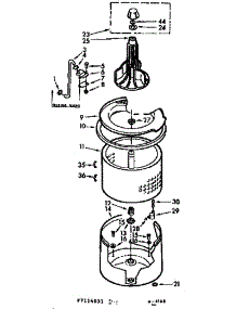 Tub And Basket Assembly parts for Kenmore Washer 110.7114031 (1107114031, 110 7114031) from AppliancePartsPros.com