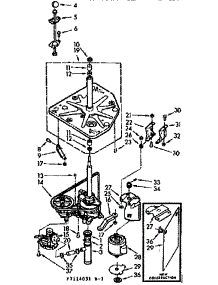 Drive System parts for Kenmore Washer 110.7114031 (1107114031, 110 7114031) from AppliancePartsPros.com