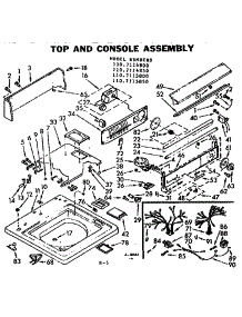 Top And Console Assembly parts for Kenmore Washer 110.7114800 (1107114800, 110 7114800) from AppliancePartsPros.com