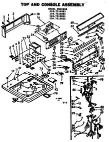 Top And Console Assembly parts for Kenmore Washer 110.7114803 (1107114803, 110 7114803) from AppliancePartsPros.com
