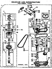 Gearcase / Transmission parts for Kenmore Washer 110.7115850 (1107115850, 110 7115850) from AppliancePartsPros.com