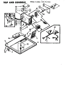 Top And Console parts for Kenmore Dryer 110.7117032 (1107117032, 110 7117032) from AppliancePartsPros.com