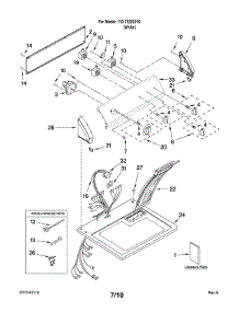 Top And Console Parts parts for Kenmore Dryer 110.71202010 (11071202010, 110 71202010) from AppliancePartsPros.com