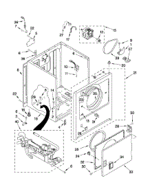 Cabinet Parts parts for Kenmore Dryer 110.71252010 (11071252010, 110 71252010) from AppliancePartsPros.com