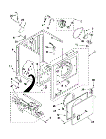 Cabinet Parts parts for Kenmore Dryer 110.71252012 (11071252012, 110 71252012) from AppliancePartsPros.com