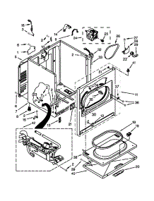 Cabinet Parts parts for Kenmore Dryer 110.71262310 (11071262310, 110 71262310) from AppliancePartsPros.com