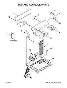 Top And Console Parts parts for Kenmore Dryer 110.71402312 (11071402312, 110 71402312) from AppliancePartsPros.com