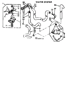 Water System parts for Kenmore Washer 110.71420110 (11071420110, 110 71420110) from AppliancePartsPros.com