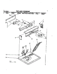Top And Console Parts parts for Kenmore Dryer 110.86576610 (11086576610, 110 86576610) from AppliancePartsPros.com