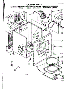 Cabinet Parts parts for Kenmore Dryer 110.86578400 (11086578400, 110 86578400) from AppliancePartsPros.com