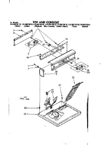 Top And Console Parts parts for Kenmore Dryer 110.86578410 (11086578410, 110 86578410) from AppliancePartsPros.com