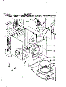 Cabinet Parts parts for Kenmore Dryer 110.86578410 (11086578410, 110 86578410) from AppliancePartsPros.com