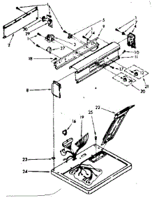 Top And Console Parts parts for Kenmore Dryer 110.86581310 (11086581310, 110 86581310) from AppliancePartsPros.com