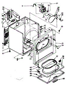 Cabinet Parts parts for Kenmore Dryer 110.86581610 (11086581610, 110 86581610) from AppliancePartsPros.com