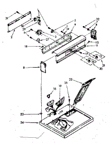 Top And Console Parts parts for Kenmore Dryer 110.86582620 (11086582620, 110 86582620) from AppliancePartsPros.com