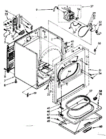 Cabinet Parts parts for Kenmore Dryer 110.86582820 (11086582820, 110 86582820) from AppliancePartsPros.com