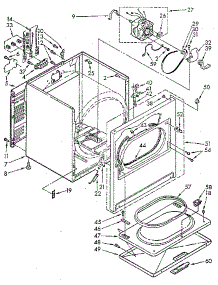 Cabinet parts for Kenmore Dryer 110.86583120 (11086583120, 110 86583120) from AppliancePartsPros.com
