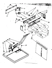Top And Console Parts parts for Kenmore Dryer 110.86592110 (11086592110, 110 86592110) from AppliancePartsPros.com